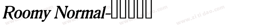 Roomy Normal字体转换